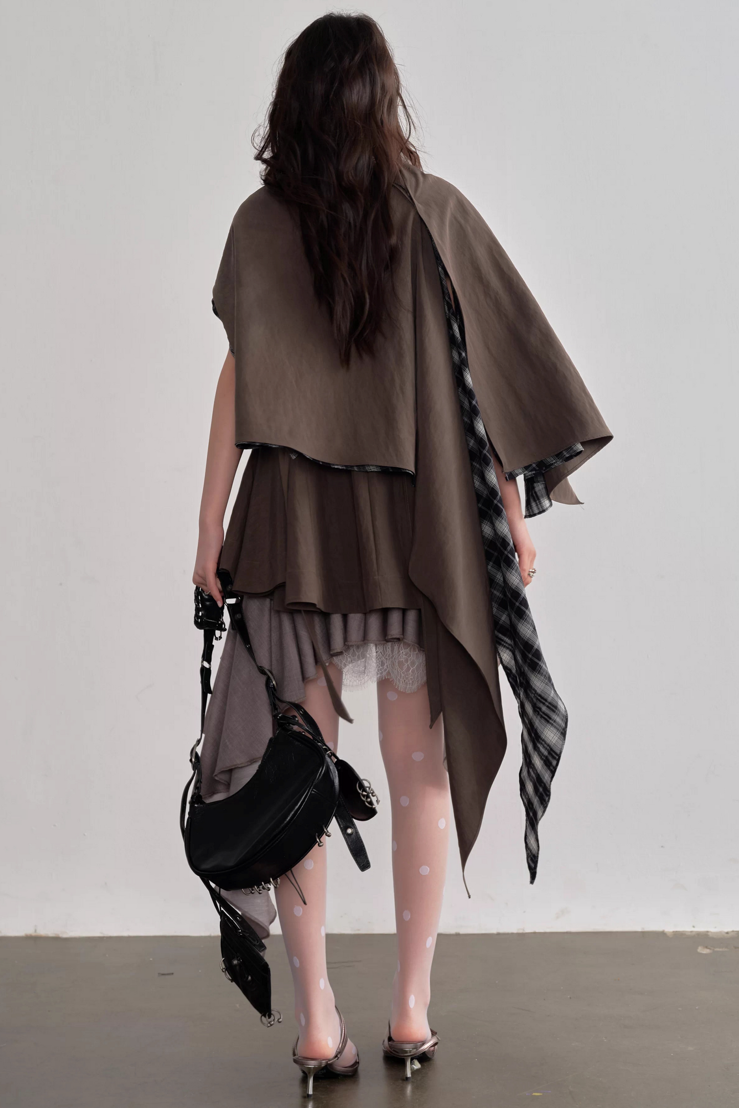 Pleated Linen Lace Skirt