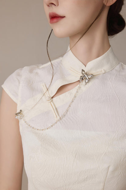 Beige Short Sleeve Top