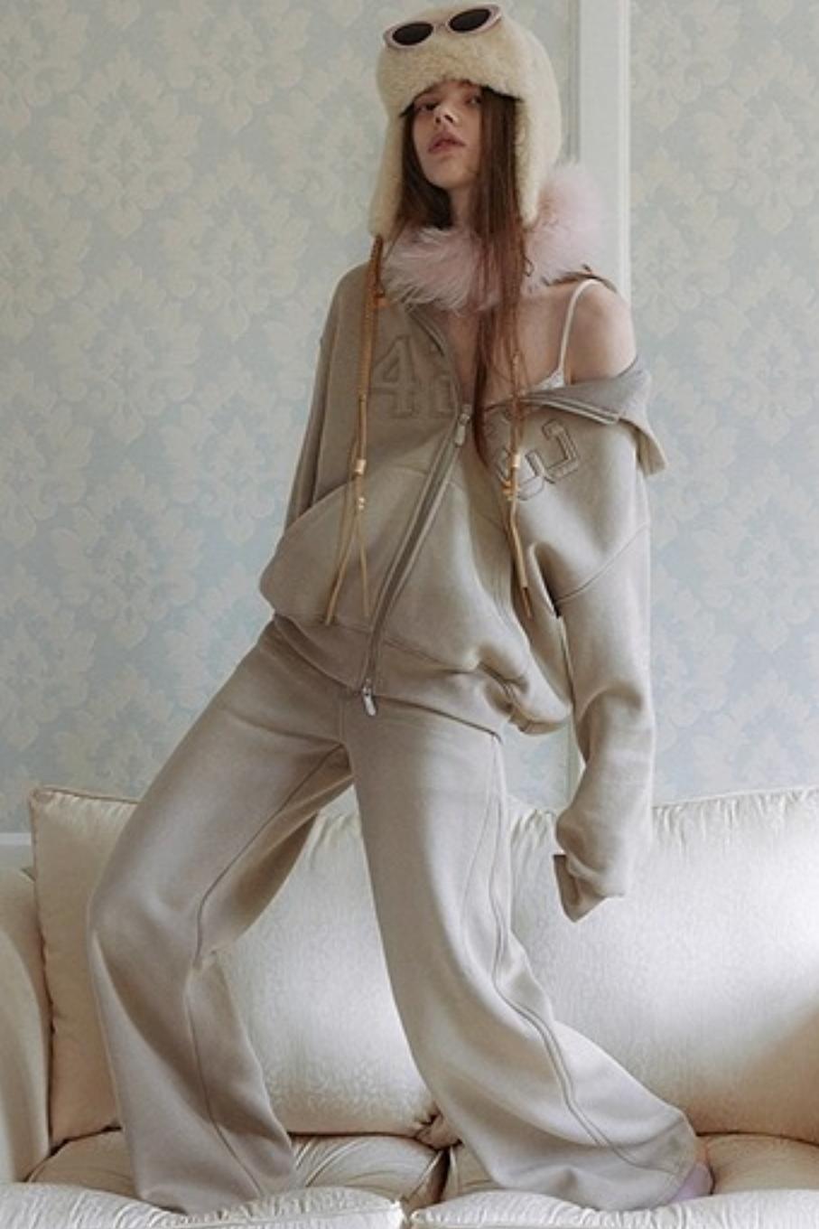 Gray Halo Hooded Jacket Set-Up