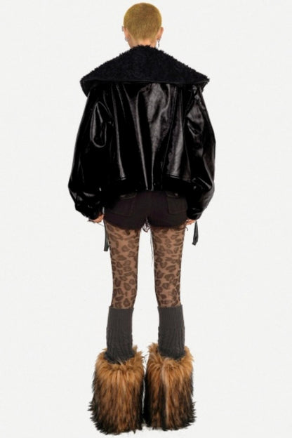 Retro Gothic Fur Collar Jacket