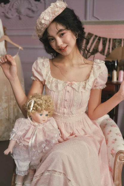 Pink Lace Princess Dress