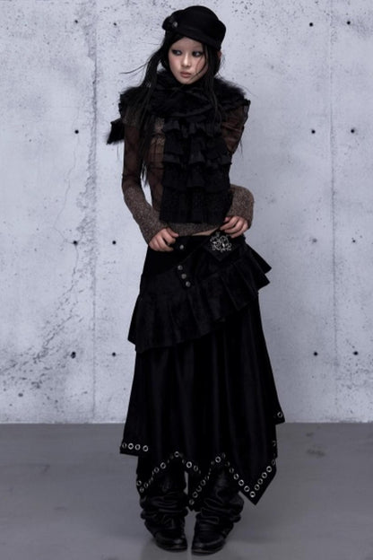 Romantic Lace Layered Scarf