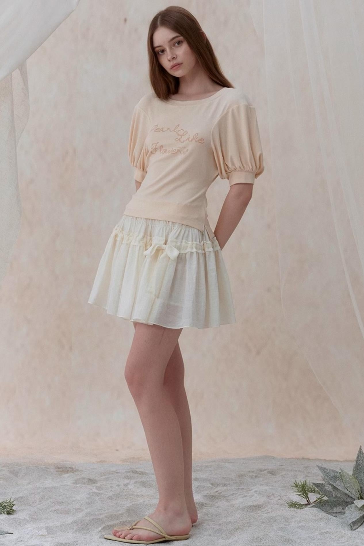 Sweet Bow A-line Mini Skirt