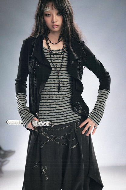 Reverse Stripes Anchor Top