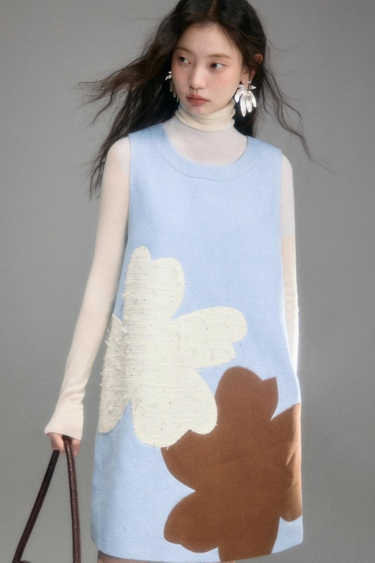 Contrasting Flower Patchwork Sundress