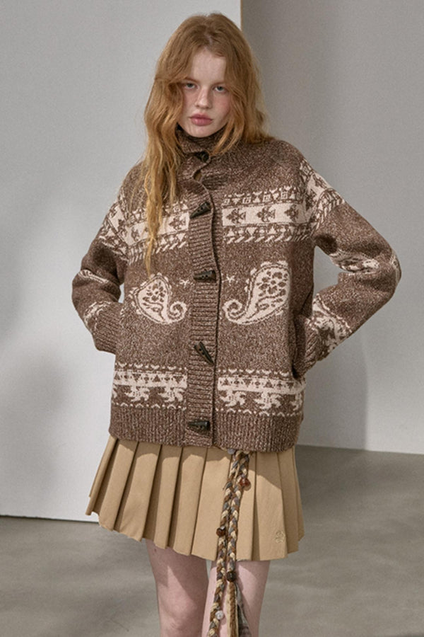 Cashew Island Floral Yarn Jacket