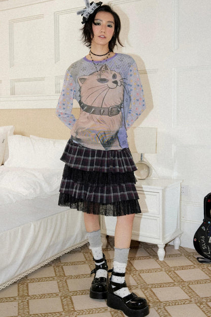 Retro Short Cake Skirt