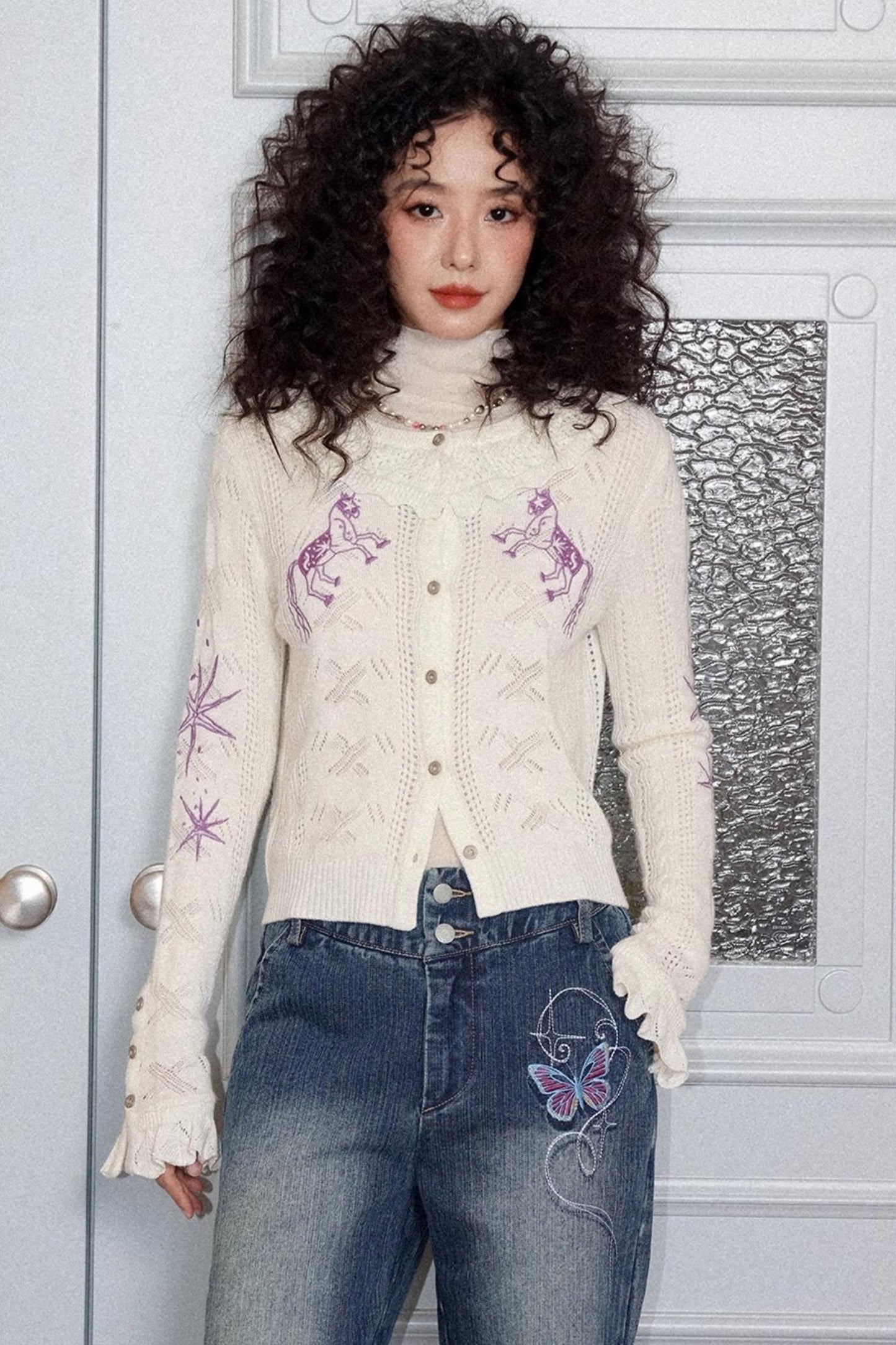 Romantic Ruffle Sweater Cardigan