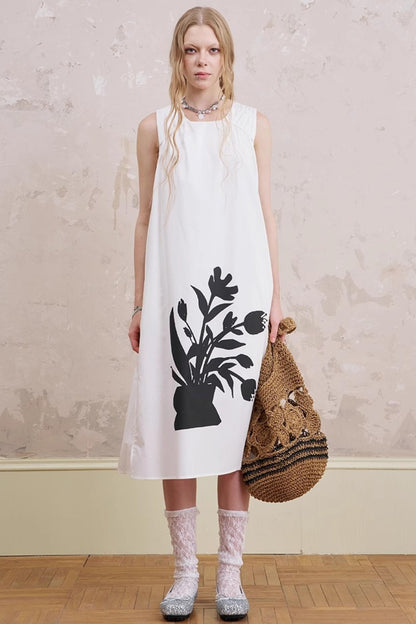 Floral Sleeveless Summer Dress