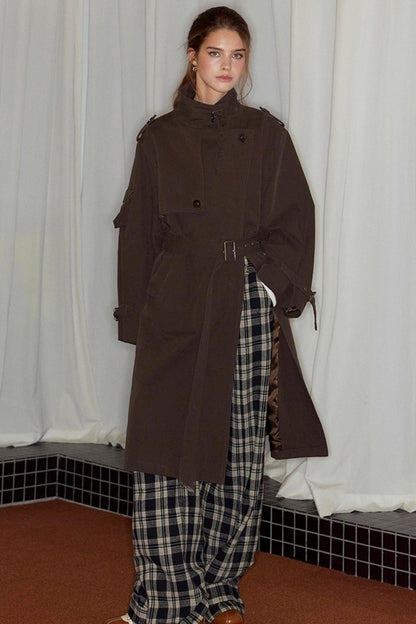 Plaid Wool Tweed Trousers