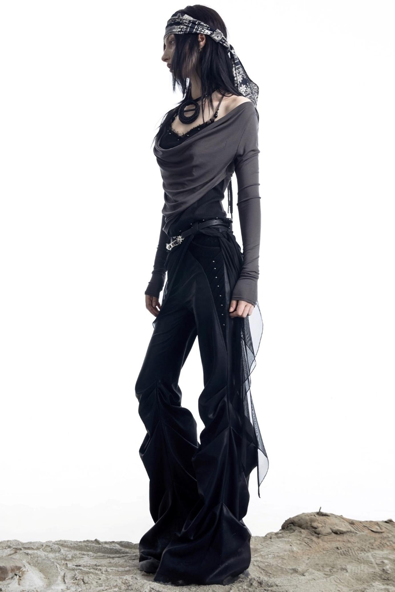 Fake Two Halterneck Swing Top