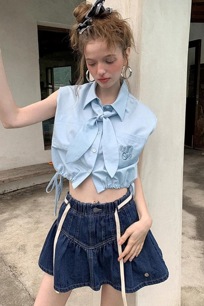 Tie-Back Sleeveless Top