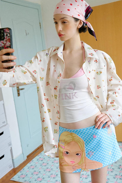 Summer Plaid Print Skirt