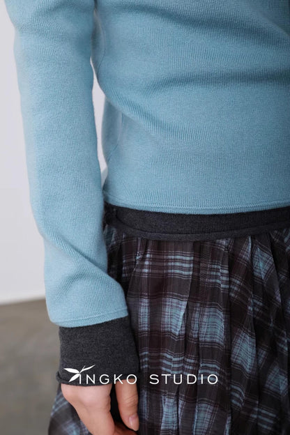 Haze Blue Two-Piece Sweater