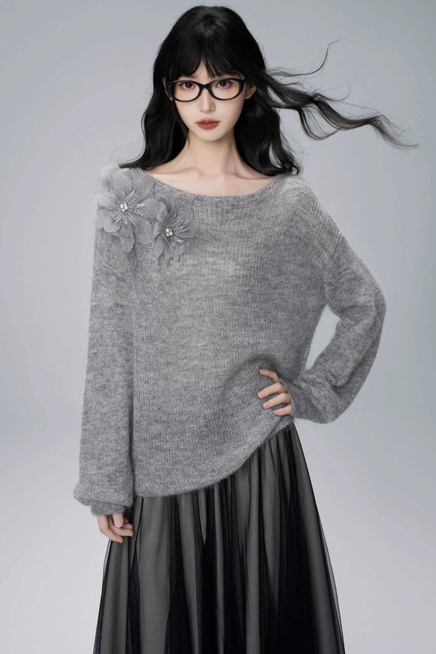 가을 모헤어 스웨터