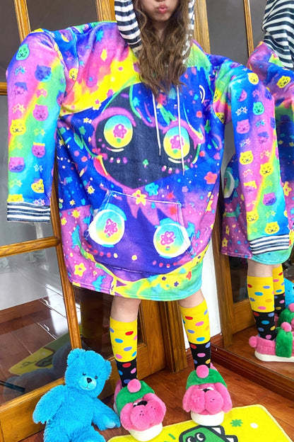 Colorful Cartoon Hooded Jacket