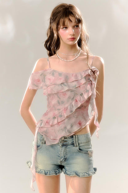 Rose Confession Vintage Fungus Trim Top