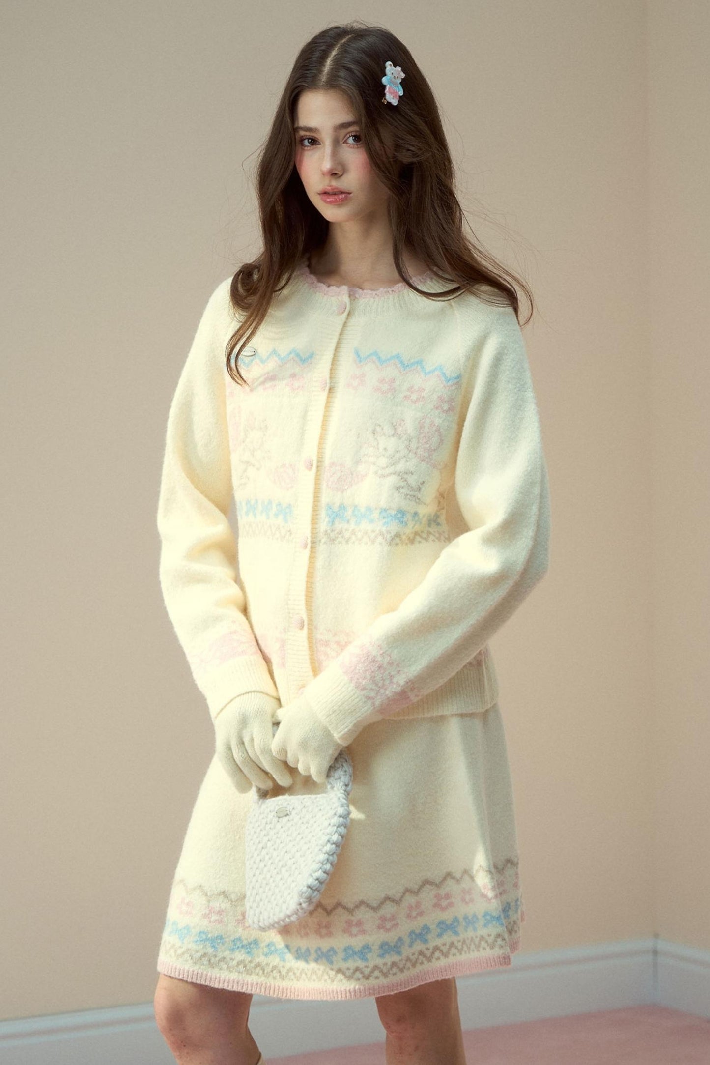 Sunset Fair Knitted Top & Skirt Set-Up