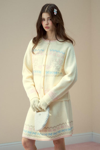 Sunset Fair Knitted Top & Skirt Set-Up