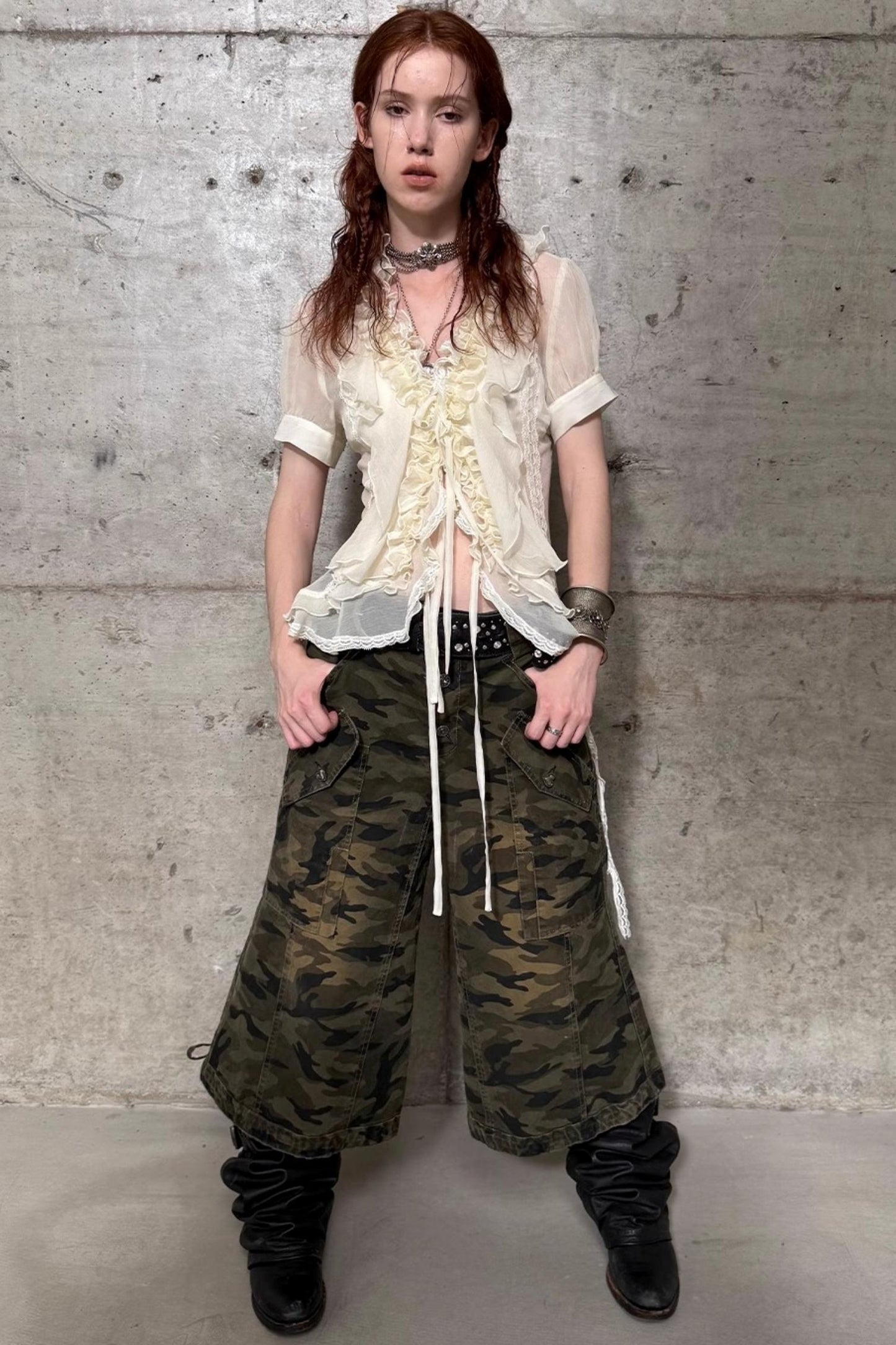 Camouflage Flare Pants
