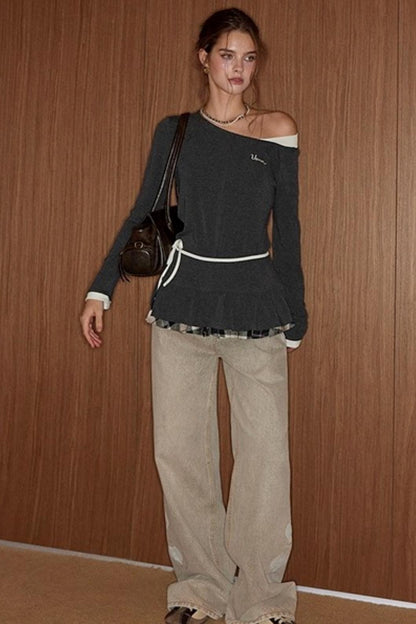 Almond Love Brown Jeans