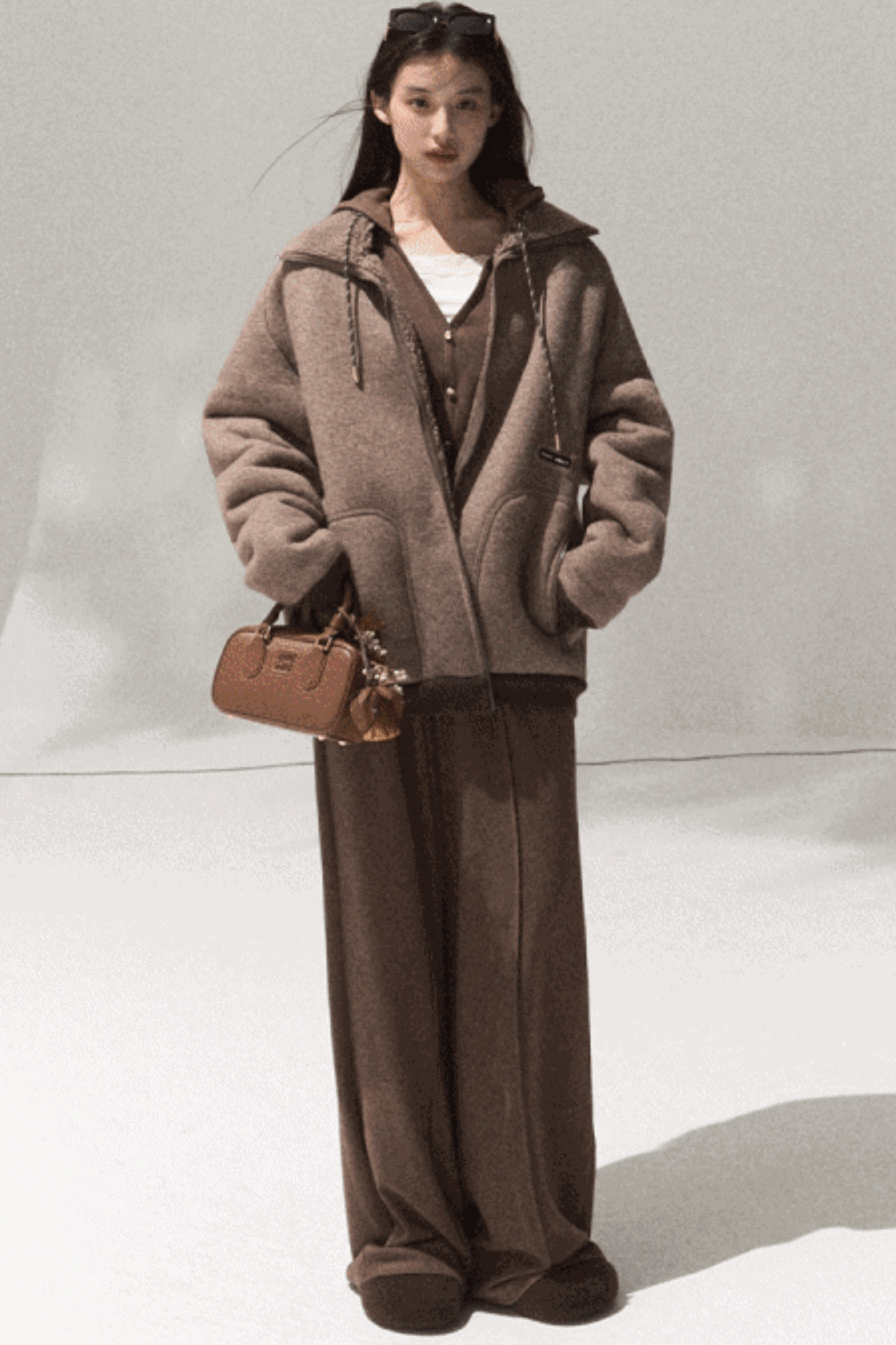 Tears Knit Top & Wide-Leg Pants Set-Up