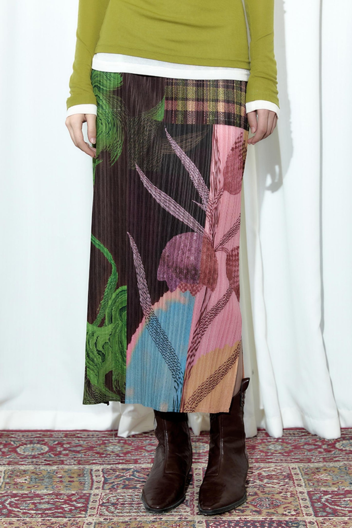 Pleated Retro Wave Skirt