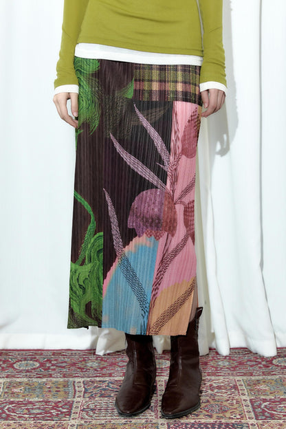 Pleated Retro Wave Skirt