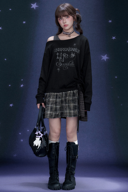 Dark Graffiti Sweatshirt Dress