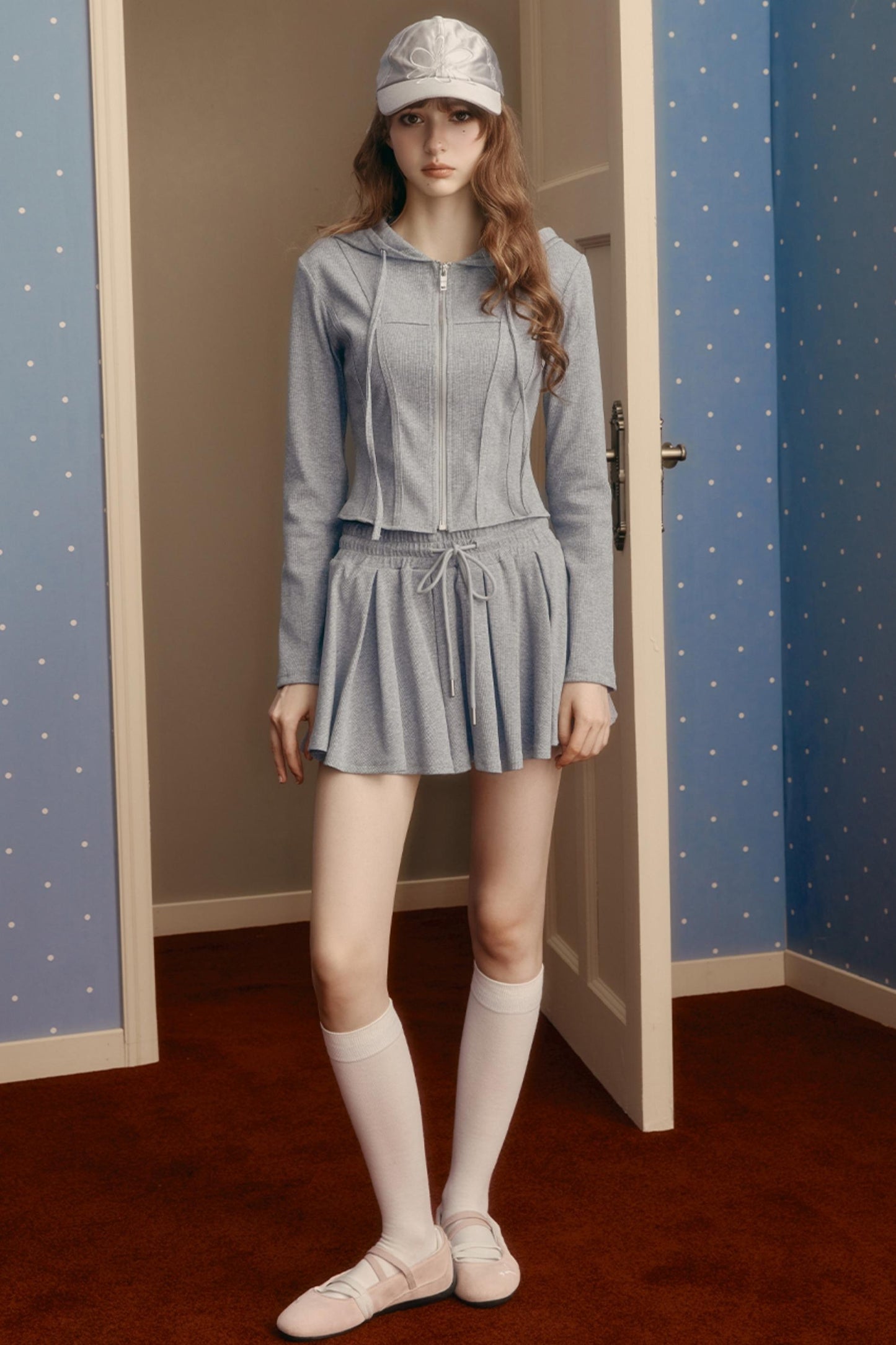 Casual Preppy Style Skirt