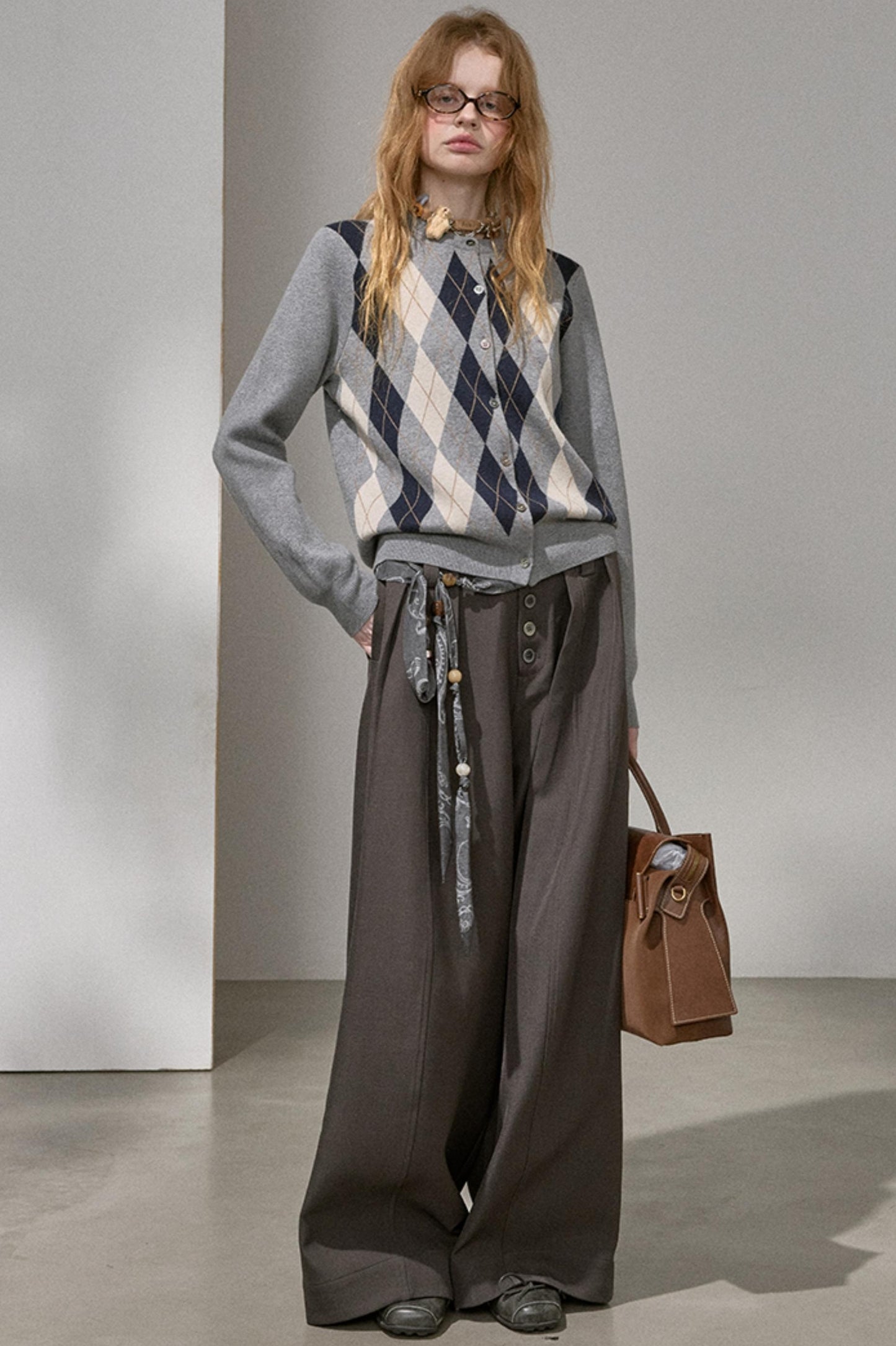 Retro Color-Blocked Knitted Top