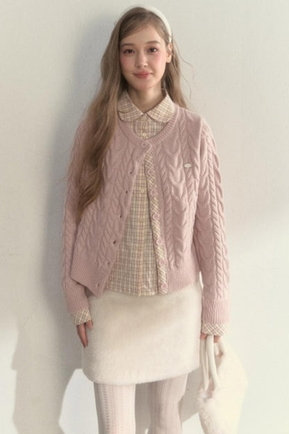 Fake Two Piece Woolen Knit Sweater