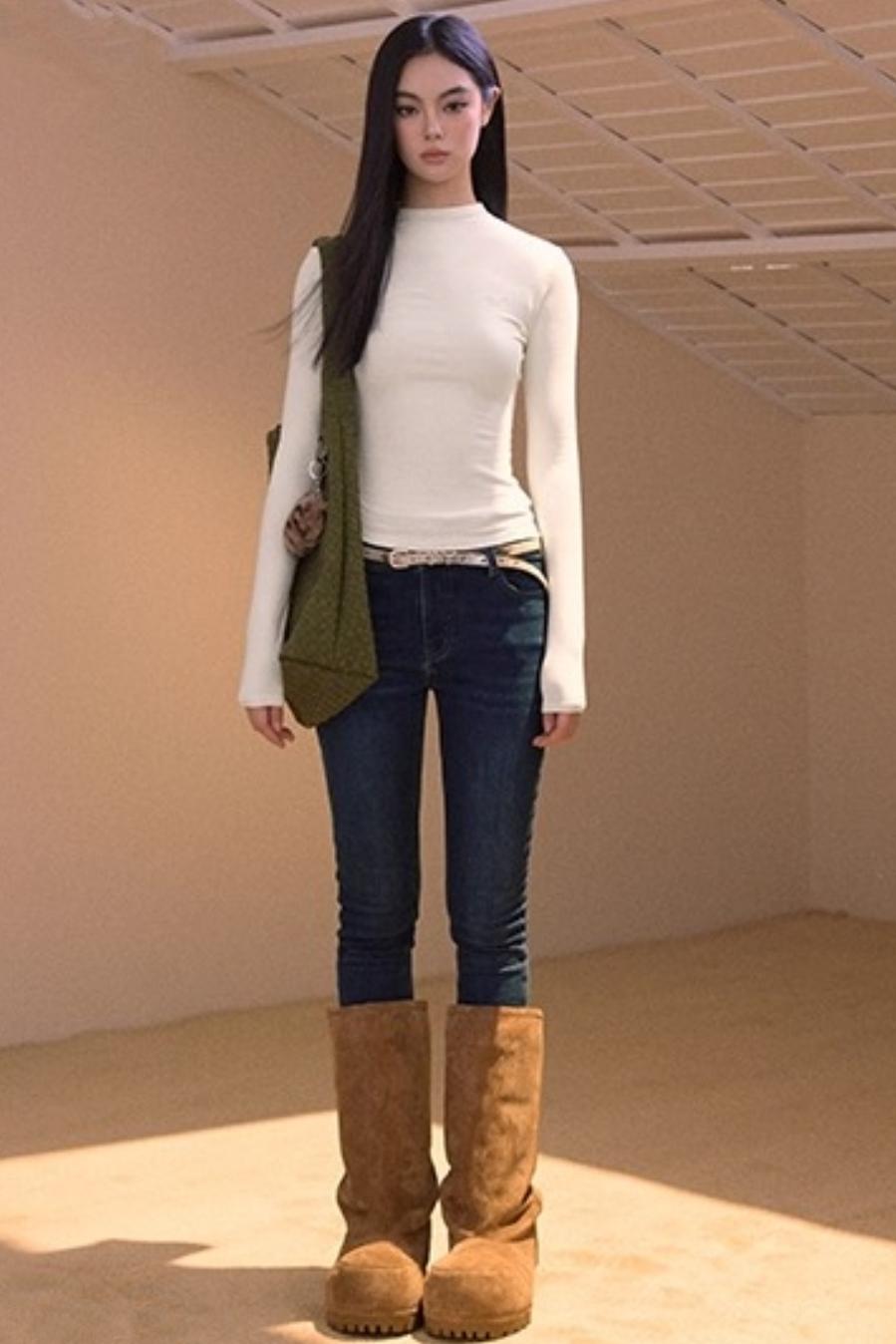 Vintage Fleece-Lined Slim-Fit Jeans