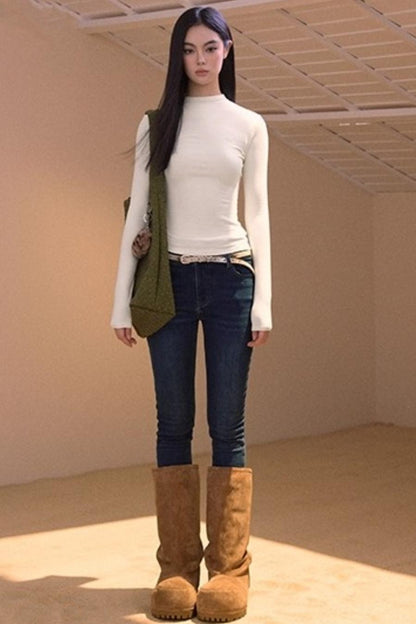 Vintage Fleece-Lined Slim-Fit Jeans