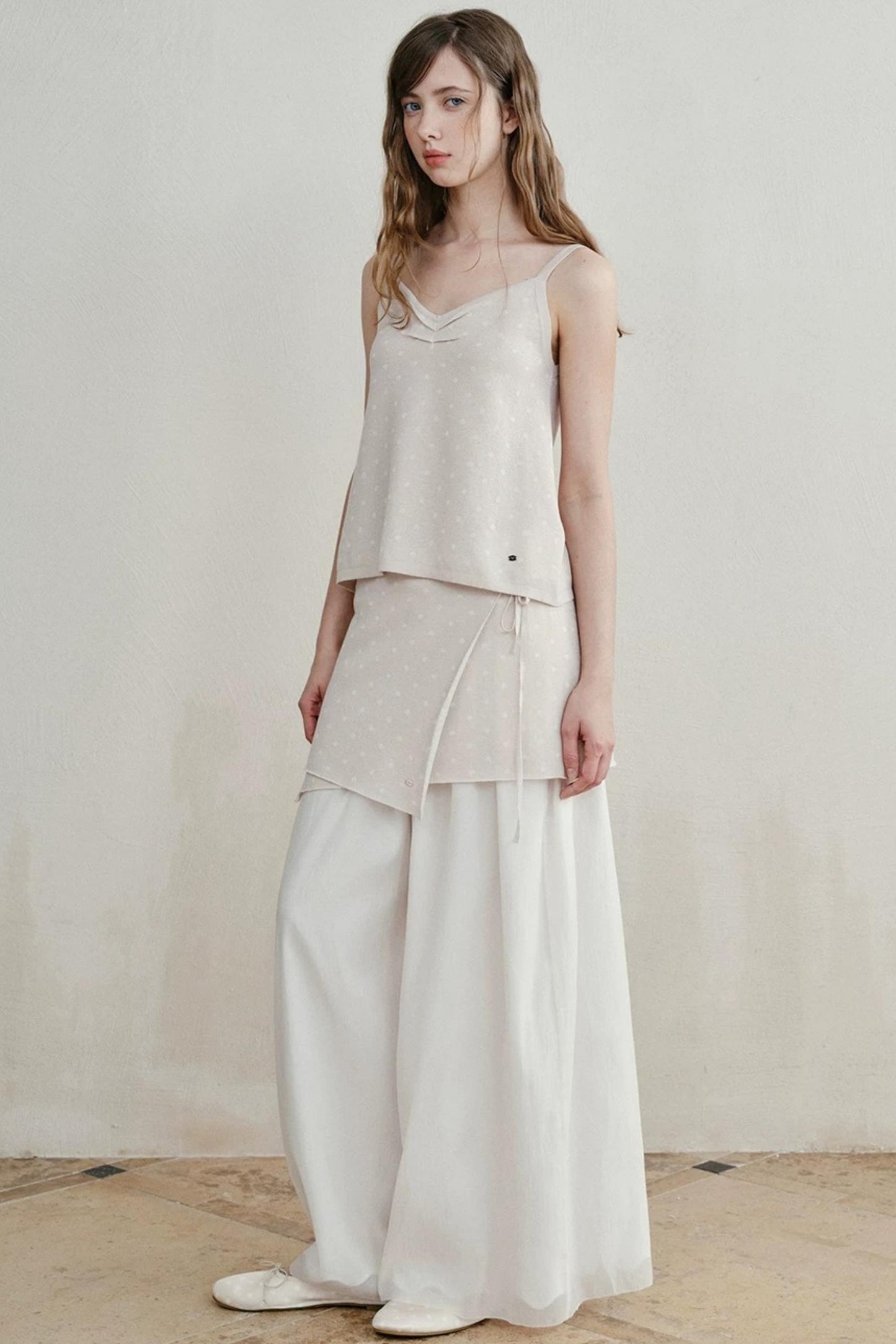 Lily of the Valley Embroidered Camisole Set-Up