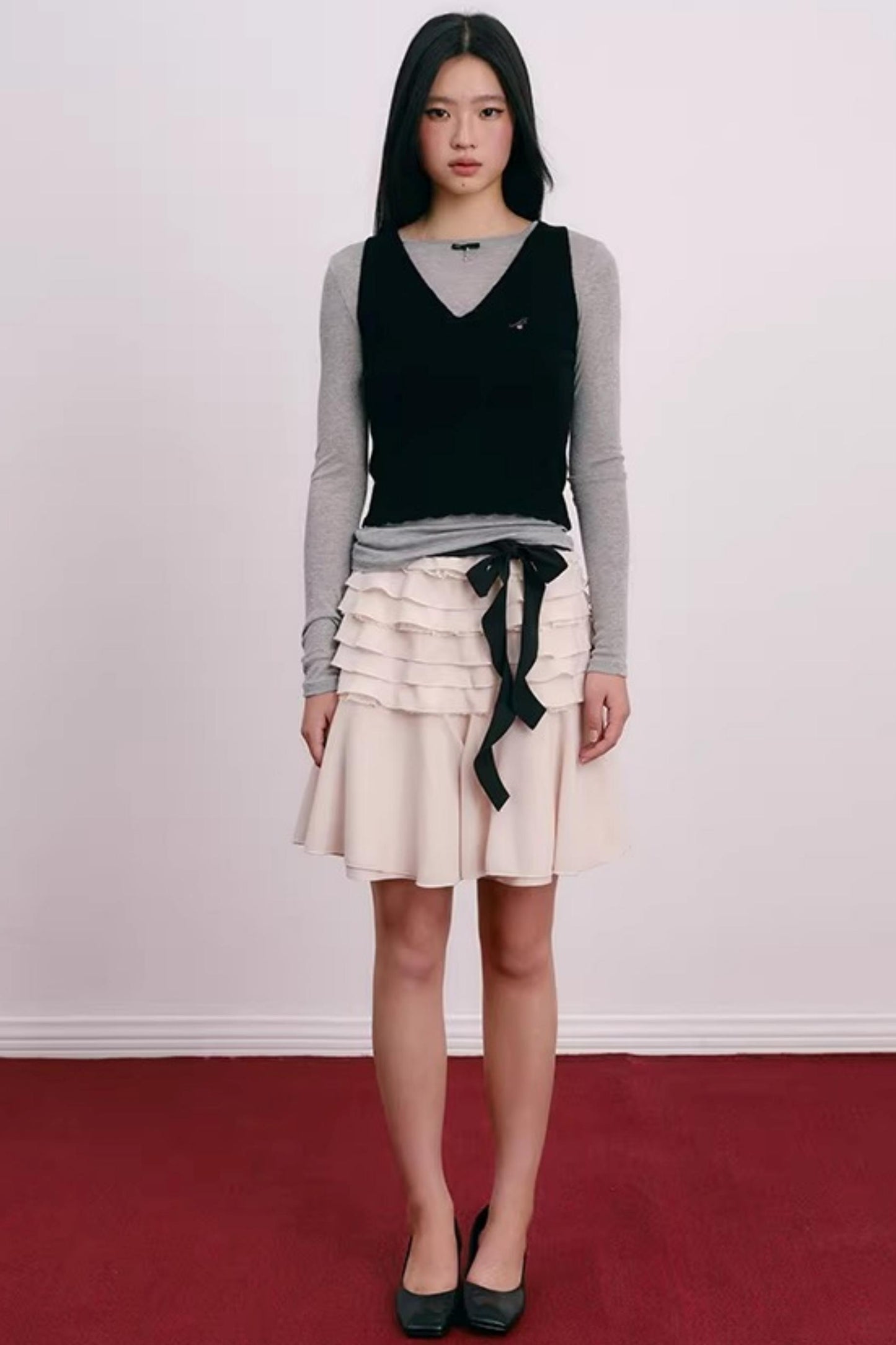 Korean Lace Bowknot Top