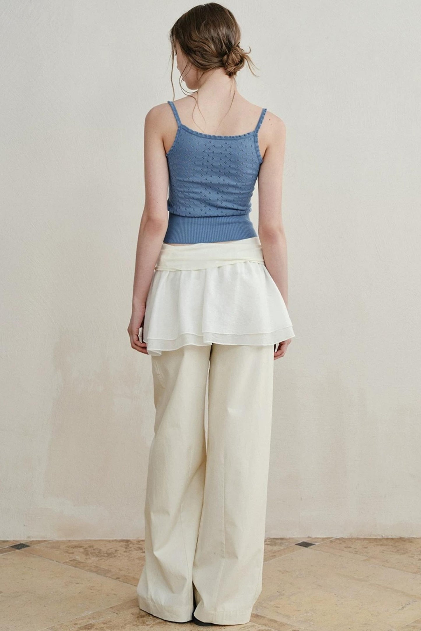 Knitted Elastic Cuffed Pants