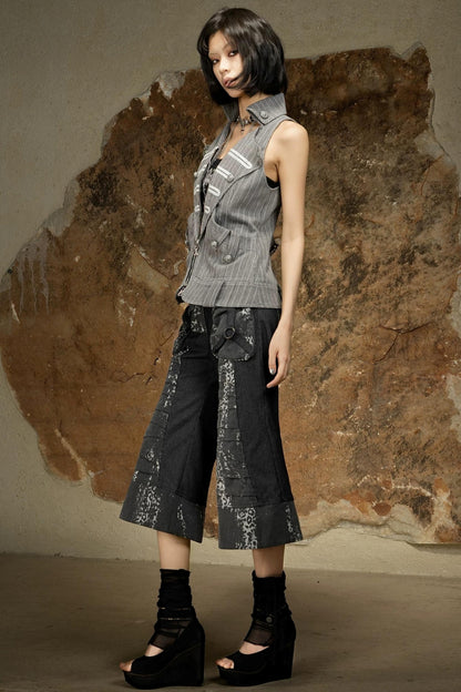 Punk Dark Flared Pants