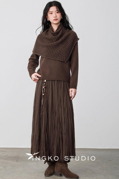 Sauce Brown Shoulder Sweater