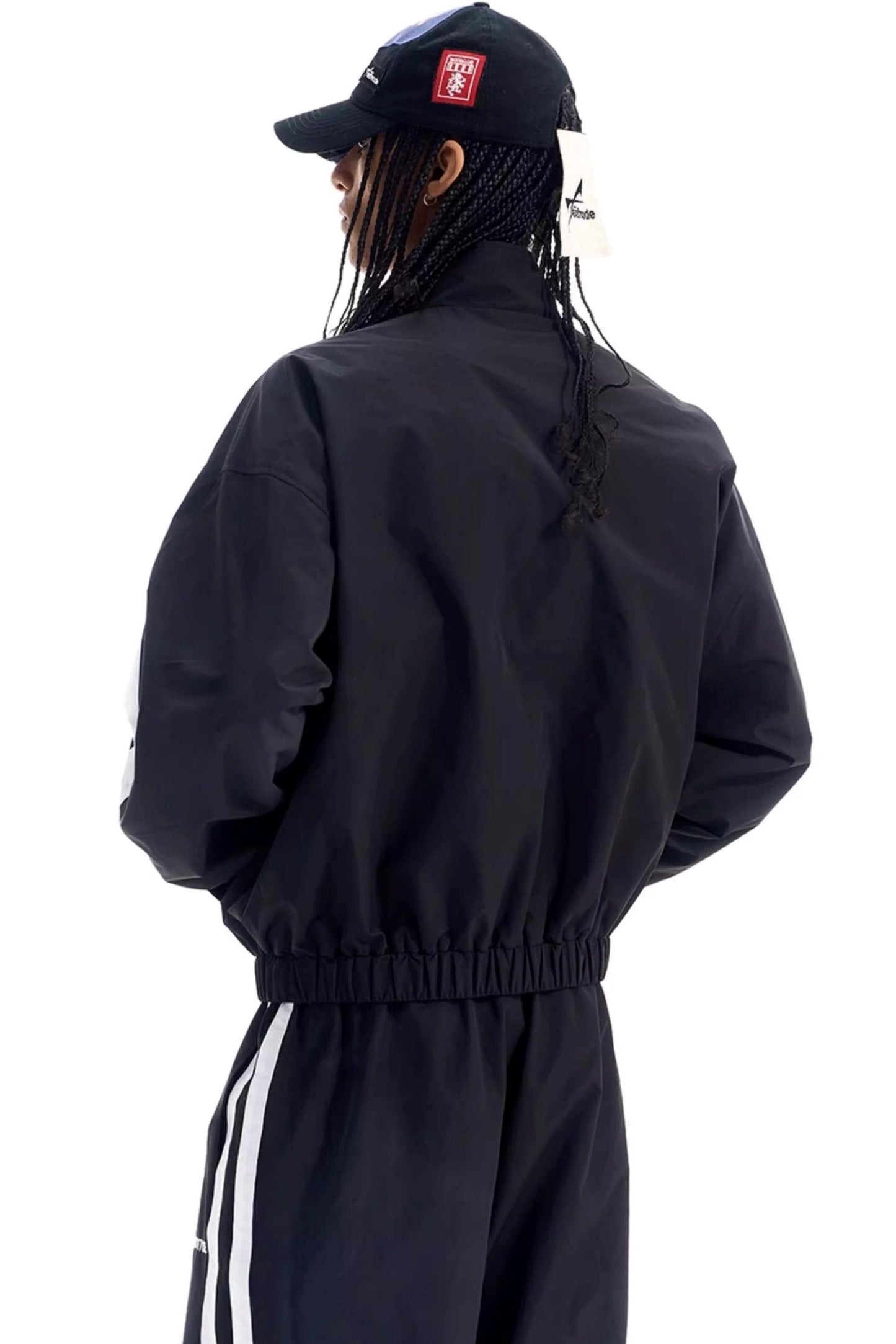 Color-Blocked Distressed Sports Jacket