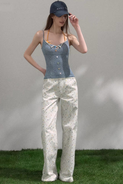 Sweet Floral Girly Pants