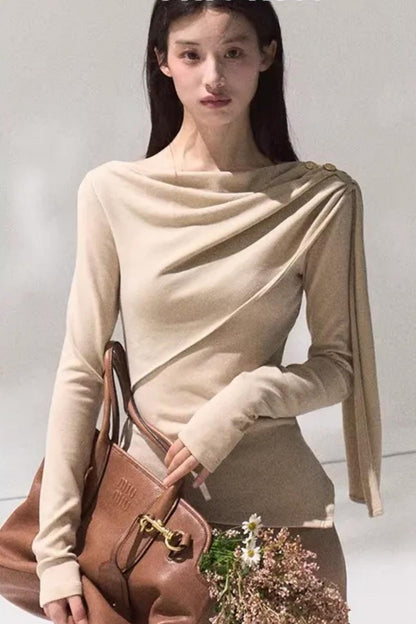 Wrap-Around Knit Sweater