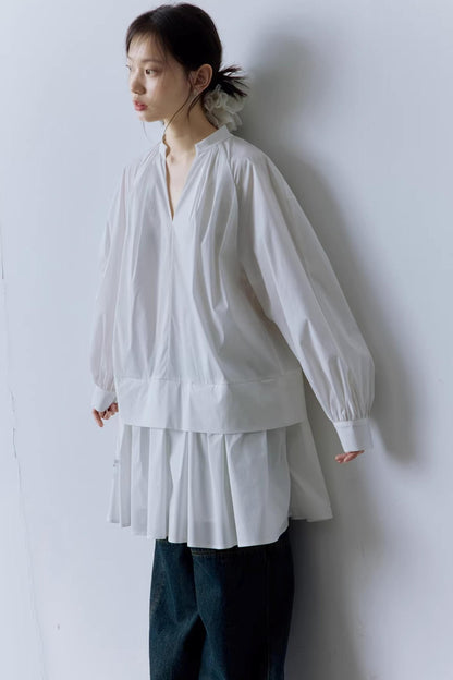 Nebelig weißes Baumwollkleid
