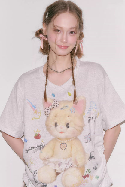 Gummy Bear V-Neck Top