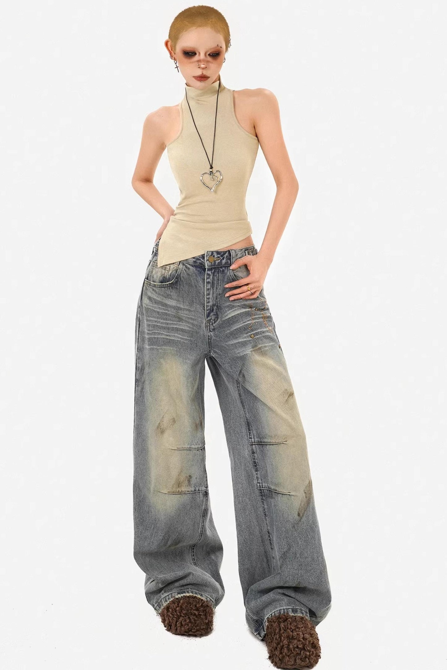 Retro Stand-Up Collar Vest