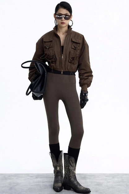 Pig Nose Multi-Pocket Flight Jacket