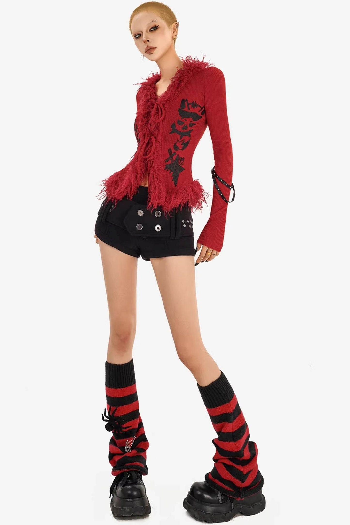 Retro Winter Waist-Cinching Shorts