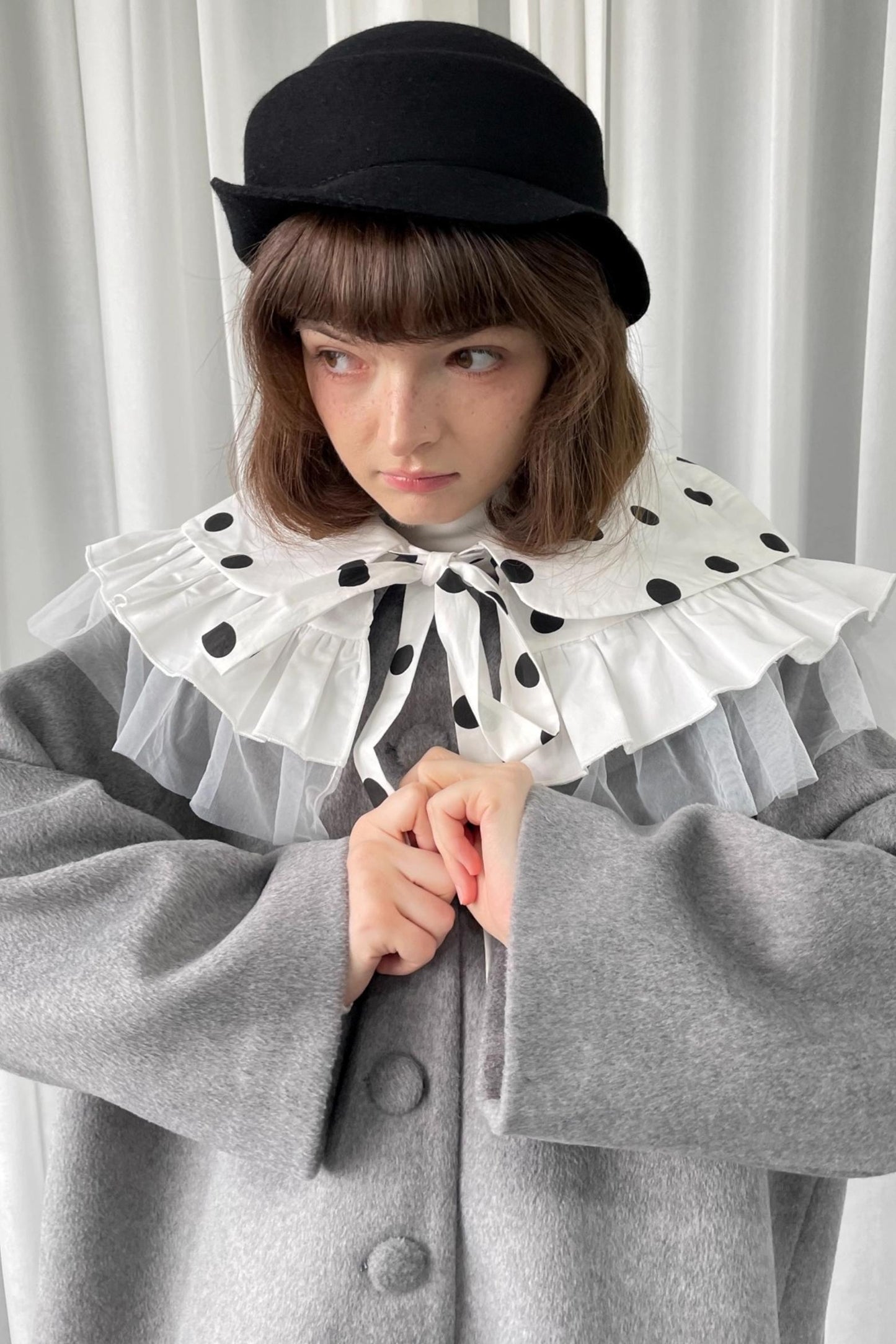 Lace Polka Dot Layered Womens Shawl