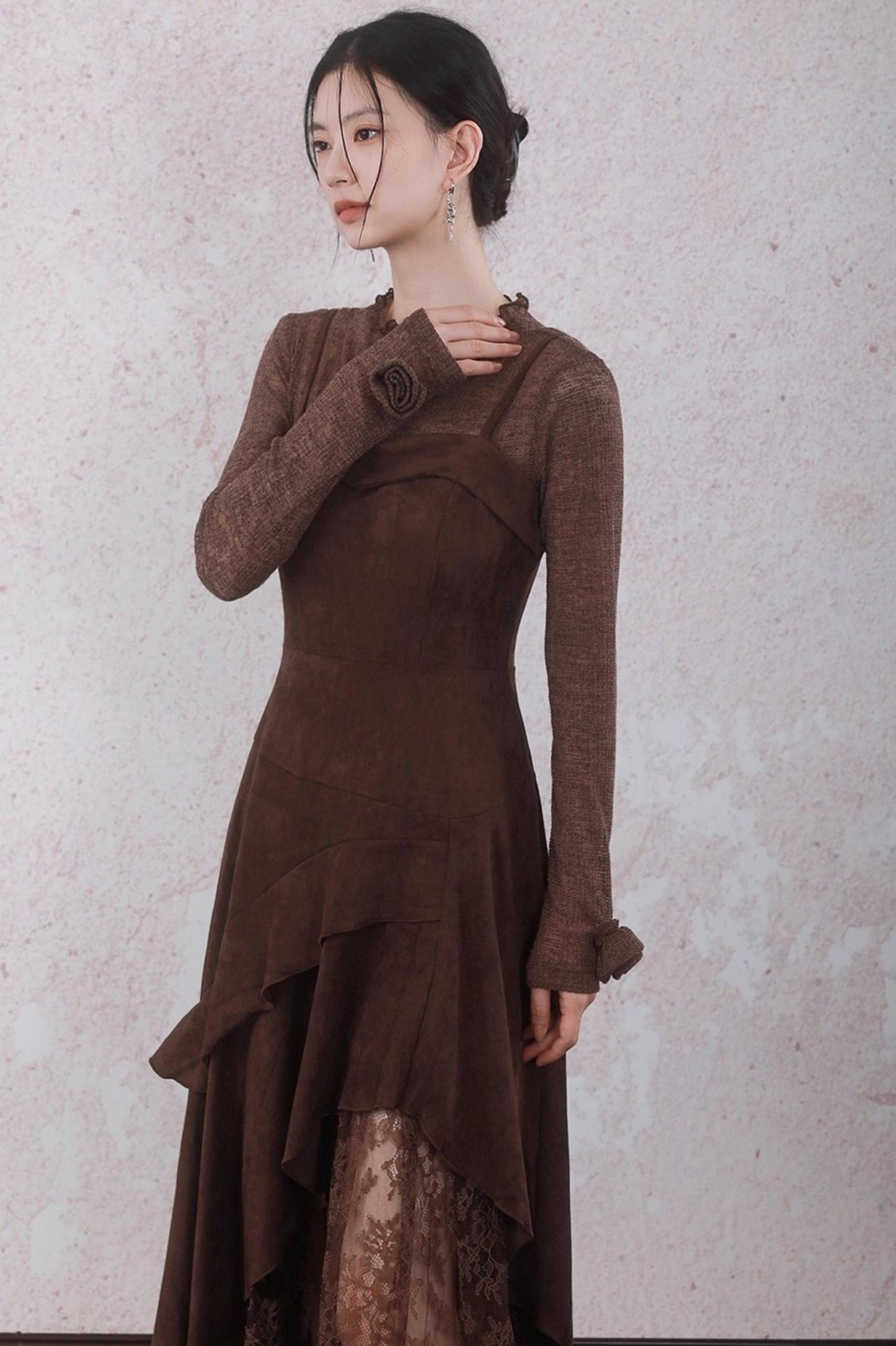 Layered Lace Paneled Sundress