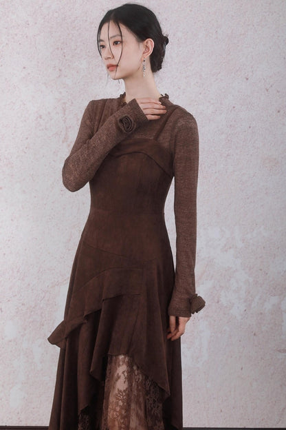 Layered Lace Paneled Sundress